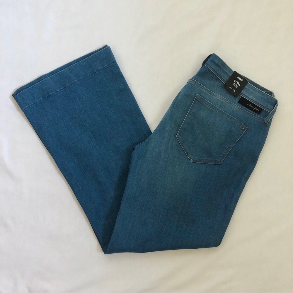 NWT Mavi Gold trendy Low Rise Wide leg blue jeans